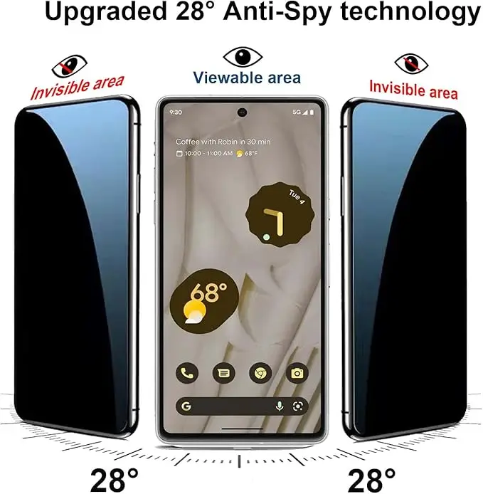 Película de hidrogel de privacidad para Samsung Galaxy S25 S24 S22 S21 S20 Ultra Plus FE, se puede desbloquear con huella dactilar, 3 uds. - imagen 3