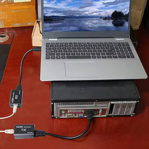 Extensor HDMI sobre Cat5e largo alcance Full HD con PoC incluye Cable - imagen 2