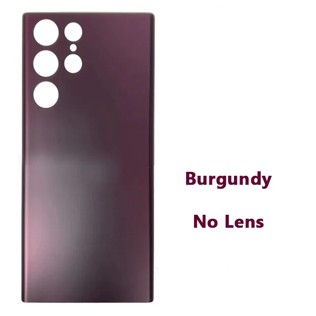 Reemplazo de cristal trasero para Samsung Galaxy S22 Ultra, funda de puerta trasera con batería de SM-S908B, lente de cámara con logotipo adhesivo - imagen 3