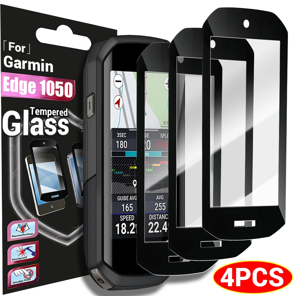 1/2/4 Uds vidrio templado curvo 3D para Garmin Edge 1050 Protector de pantalla película protectora antiarañazos cubierta de dureza para Edge1050