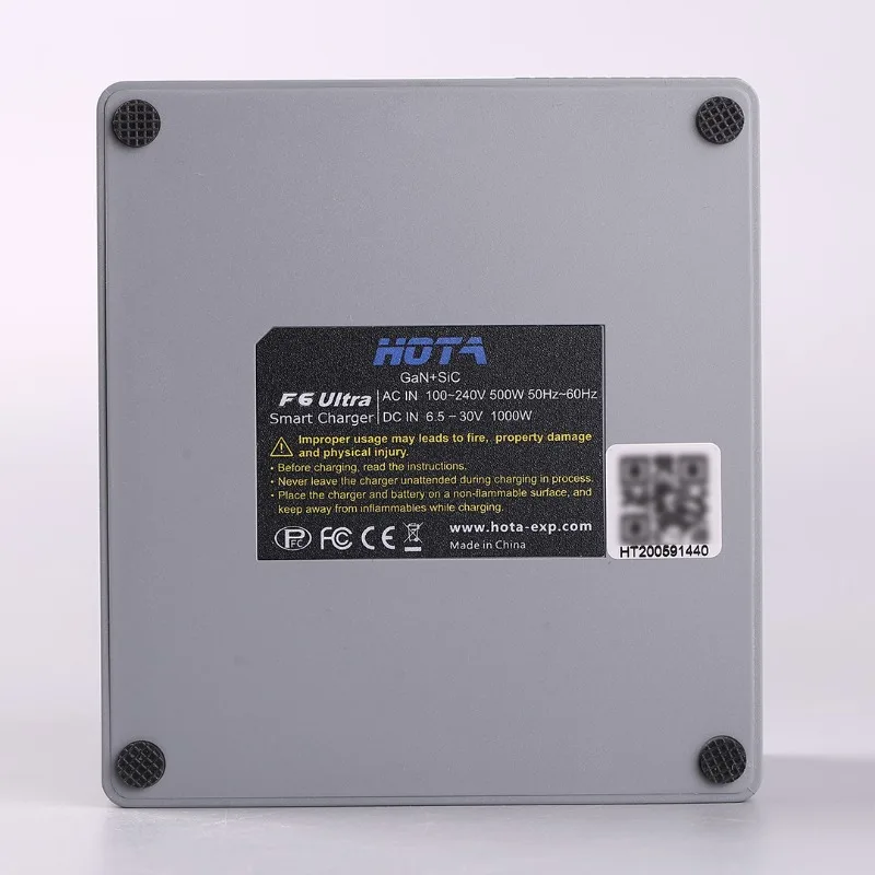 HOTA F6Ultra F6Ultra Cargador de equilibrio inteligente de 4 canales de modo dual con fuente de alimentación Batería de litio de alta potencia de 1000 W HOTA F6 + - imagen 3