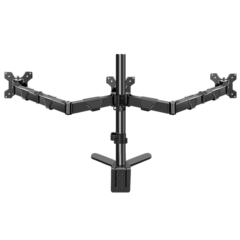 HILLPORT 17 ~ 32 pulgadas 24 "27" 30 "Monitor soporte de escritorio brazo de montaje 3 soporte de pantalla Base grande inclinable y giratorio con VESA XJT91 - imagen 5