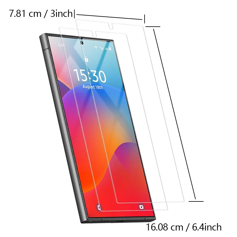 Paquete de 2 protectores de pantalla templados de alta definición para Samsung S25 S24 Ultra S23 S22 S21 Plus S23 S25 S24 FE película de vidrio - imagen 2