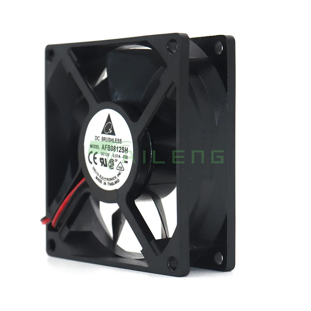 Para Delta AFB0812SH 8025 8cm 80mm DC12V 0.51A ventilador de doble bola fuente de alimentación chasis ventilador de refrigeración ventilador de 2 pines - imagen 4