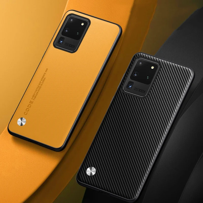 Funda de cuero PU de lujo para Samsung Galaxy S20 Ultra 5G, funda trasera de silicona TPU, funda protectora para teléfono para Samsung S20 Ultra Coque - imagen 3