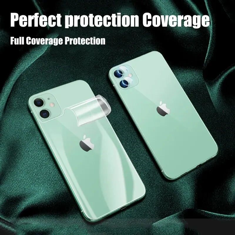 4 Uds película de hidrogel de cubierta completa para iPhone 11 12 13 14 15 Pro Max protectores de pantalla para iPhone 13 14 15 Plus película trasera no de vidrio - imagen 5