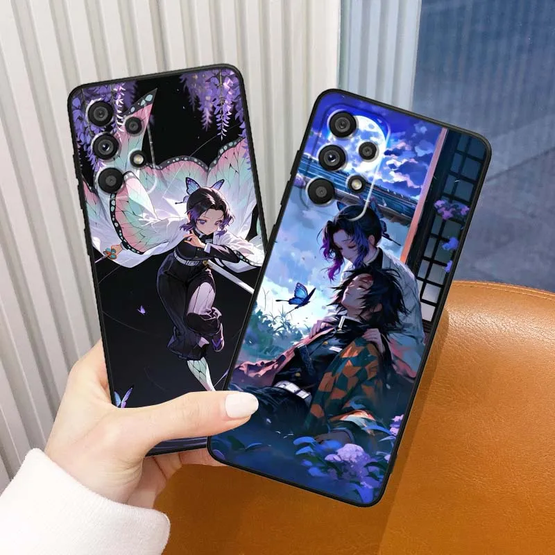 Shinobu Kocho para Samsung Galaxy A30 A31 A32 A33 A35 A36 A40 A41 A42 A50 A51 A52 A53 funda negra para teléfono - imagen 2