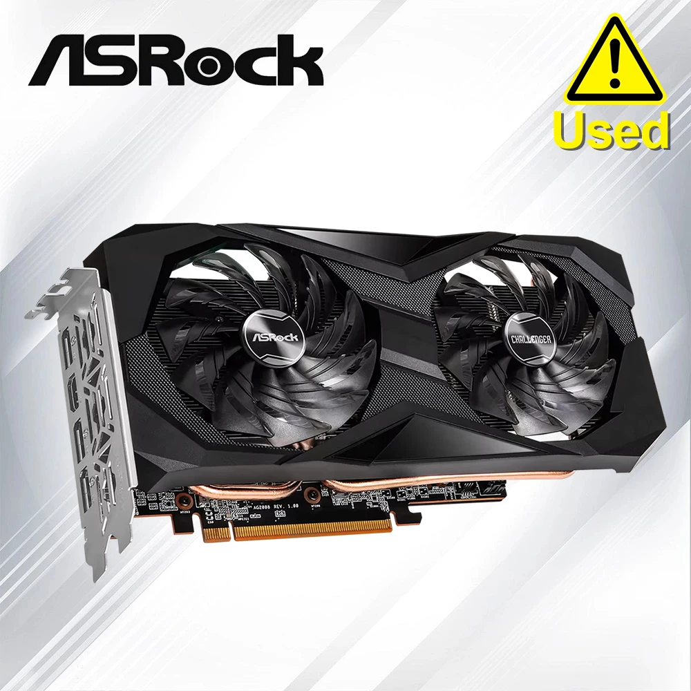 ASROCK-tarjeta gráfica AMD Radeon RX 6600XT Challenger D 8GB OC GDDR6 128-bit 6600XT, tarjetas de vídeo GPU para escritorio