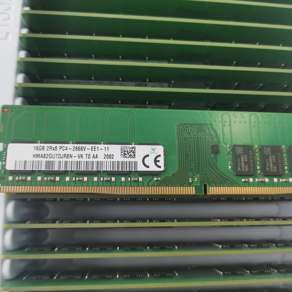 1 Uds RAM 16G 16GB 2RX8 PC4-2666V 2666 ECC UDIMM memoria para SK Hynix HMA82GU7DJR8N-VK/HMA82GU7CJR8N-VK - imagen 2