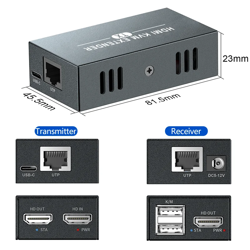 Extensor HDMI de 50m, Cable extensible RJ45 Cat5e/6, 1080P @ 60Hz, transmisión de Audio y vídeo, soporte sincrónico 3D POC EDID para CCTV, PC y hogar - imagen 5