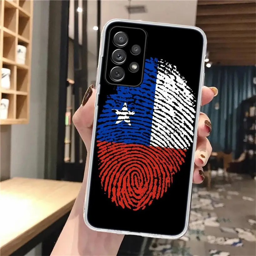 Funda de teléfono de silicona con bandera de Chile para Samsung Galaxy A52 A51 A50S A42 A32 A22 A12 A02S A30S A20S A10S A41 A31 A21S A40 A30 A70 Galax - imagen 5