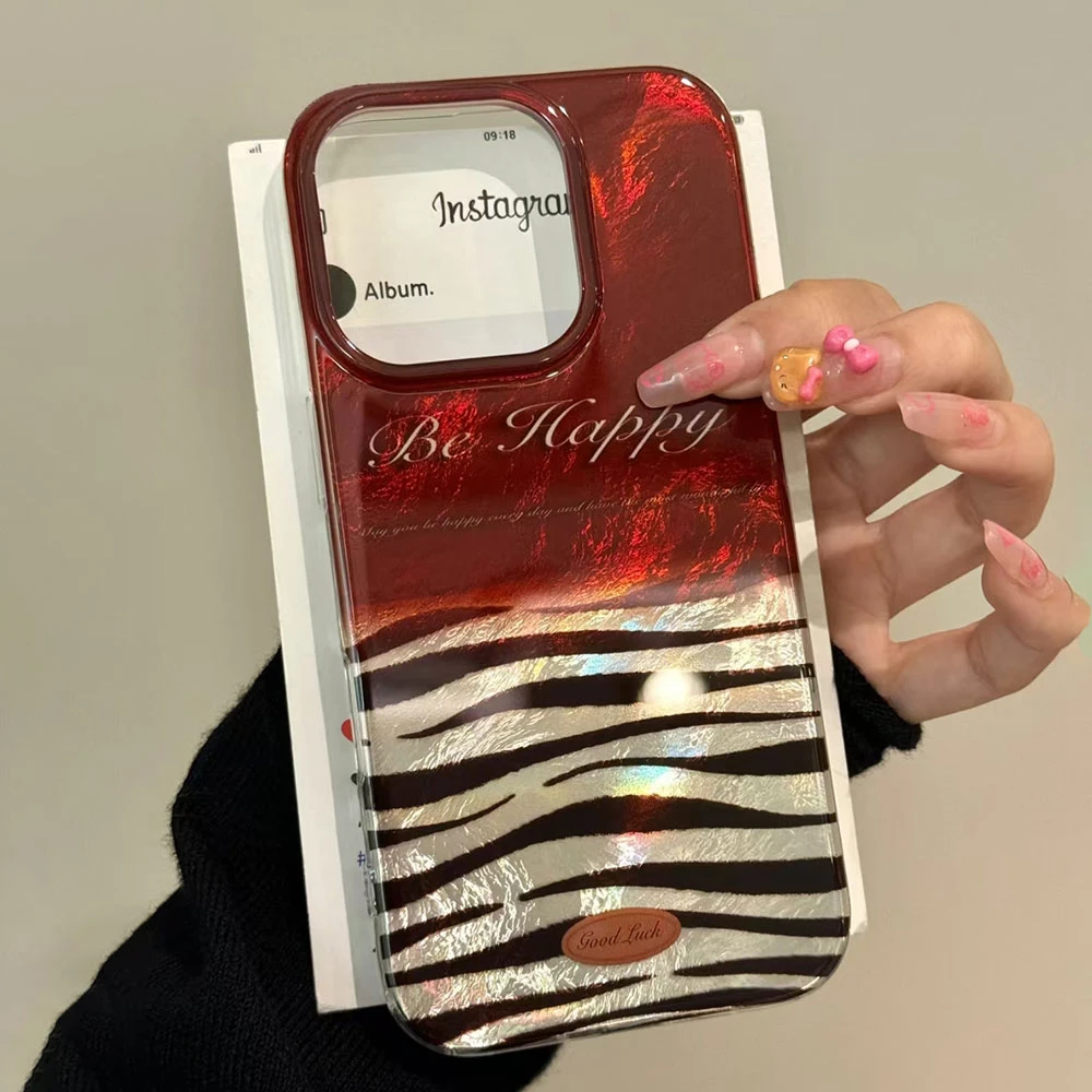 Funda de teléfono con patrón de rayas de leopardo rojo para Xiaomi Redmi Note 14 13 12 11 11S 10 10S 8 9 Pro 15C 9C 13C 14C A3 A3X 9C A1 - imagen 3