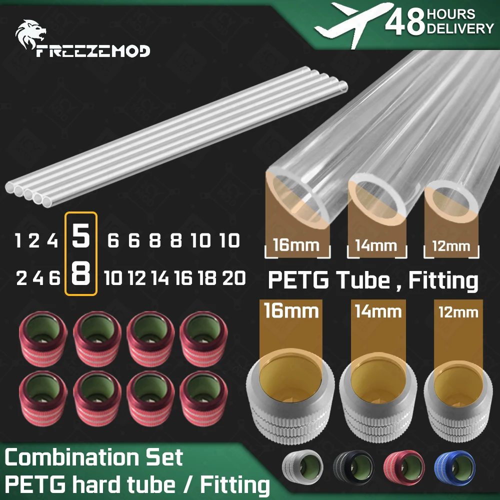 FREEZEMOD-accesorio antiapagado de torsión de tubo duro con kit de tubo duro PETG, conexión de rosca G1/4 de 12/14/16mm, juego MOD de enfriador de agua - imagen 2