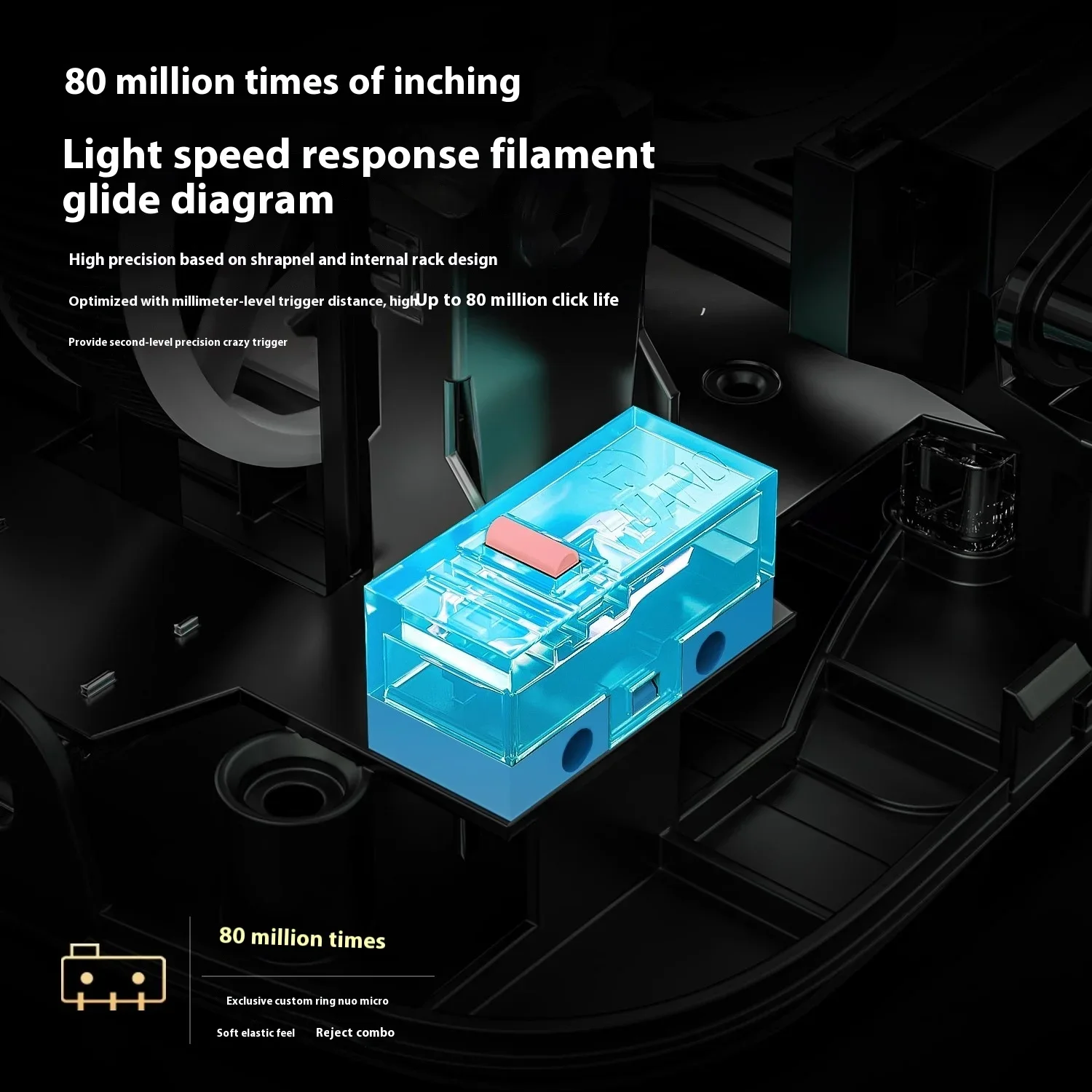 Nuevo ratón PHYLINA S480 Esports inalámbrico 8K PAW3950 PAW3395 ratón ligero para juegos personalizar ordenador accesorios de oficina regalos - imagen 3