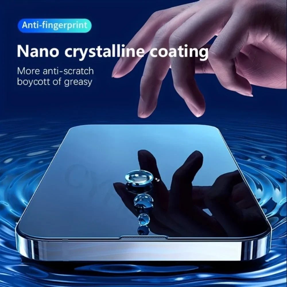Protector de pantalla antiespía para iPhone 17 16 15 14 13 Pro Max 16 15 Plus 12 11 Pro 17 Air XR XS Max, cubierta completa de vidrio templado, 5 uds. - imagen 3