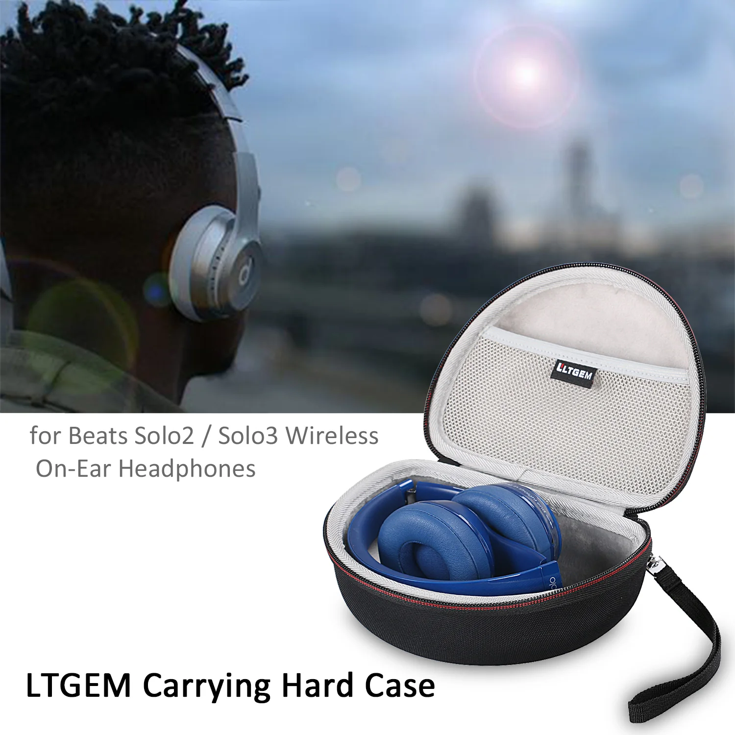 Funda para auriculares Beats Solo3, auriculares intrauditivos inalámbricos, bolsa de transporte, accesorios para auriculares - imagen 4