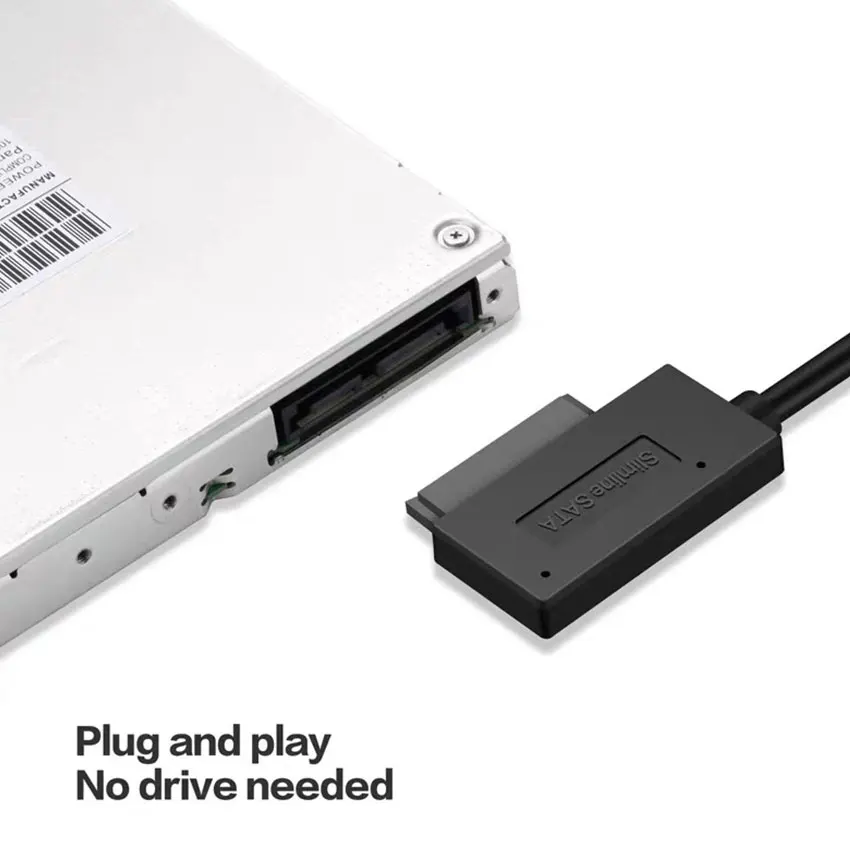 1 Uds Sata a USB 2,0 7 + 6PIN 13Pin Cable convertidor adaptador transferencia de datos rápida para ordenador portátil unidad óptica CD/DVD ROM unidad delgada - imagen 4