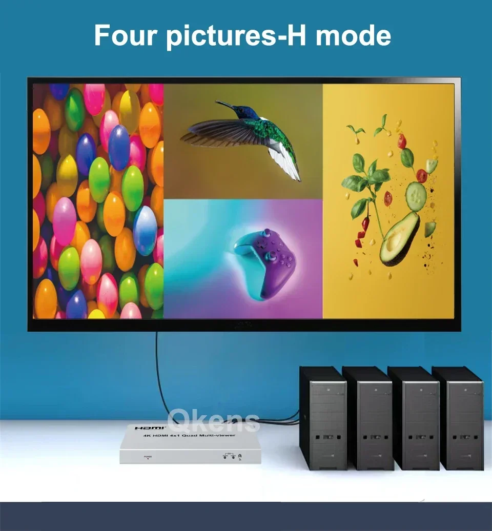 4k 30hz 4x1 Hdmi multivisor 1080P 4 canales multiplexor de vídeo HDMI multivisor 4x1 Quad multivisor para cámara PS4 PC a TV - imagen 5