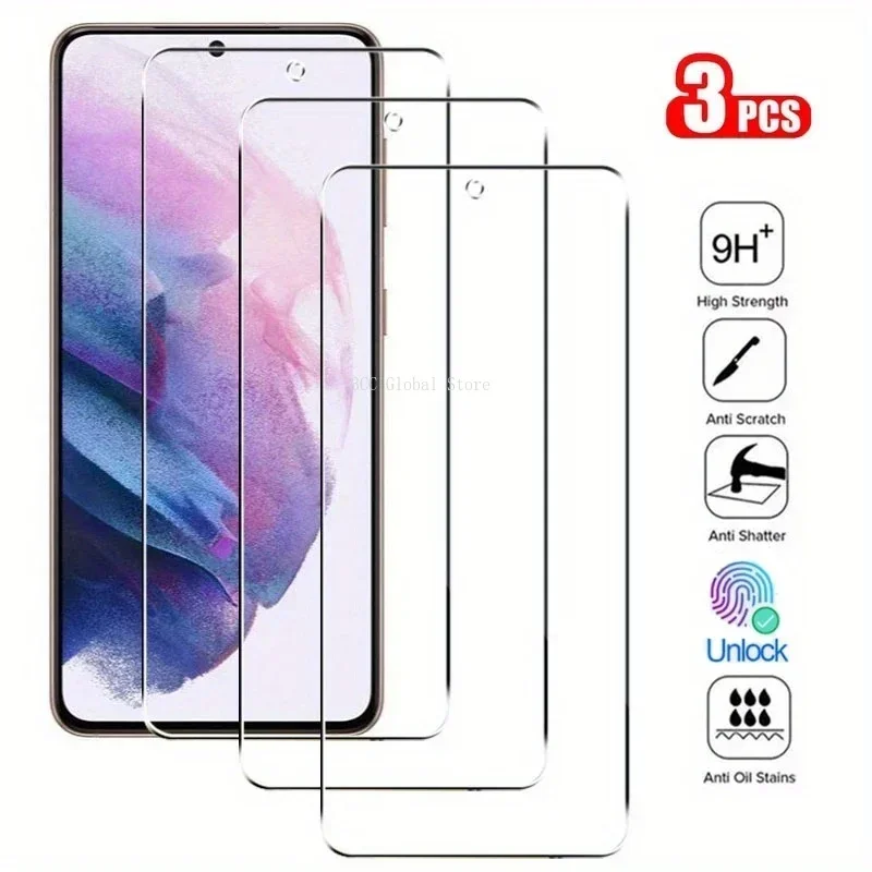 Protectores de pantalla para Samsung Galaxy, vidrio templado Ultra, película protectora, S22, S21 +, S23, S20, S10E, S8, S9, 3 unidades - imagen 3