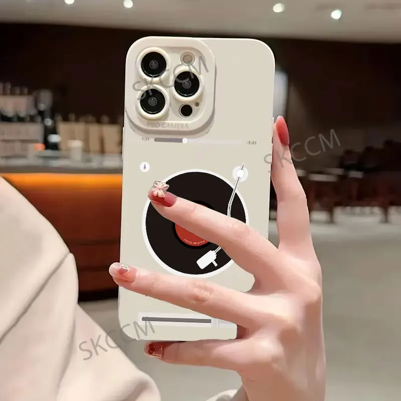 Funda de teléfono mate para iPhone 16, 15, 14, 13, 12, 11 Pro Max, XS, X, XR, reproductor de grabación Retro para iPhone 16, 15, 14, 13, 12, 11, 7, 8 Plus, SE - imagen 4