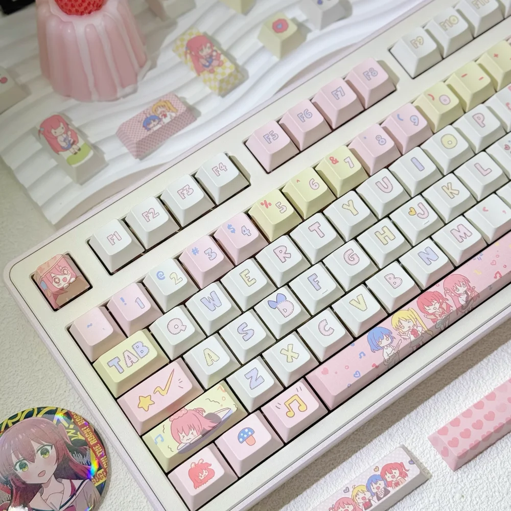 Teclas con tema Lonely Rock PBT Cherry MDA altura 149 teclas de dibujos animados de Anime compatibles con teclado mecánico 68/84/87/104 - imagen 4