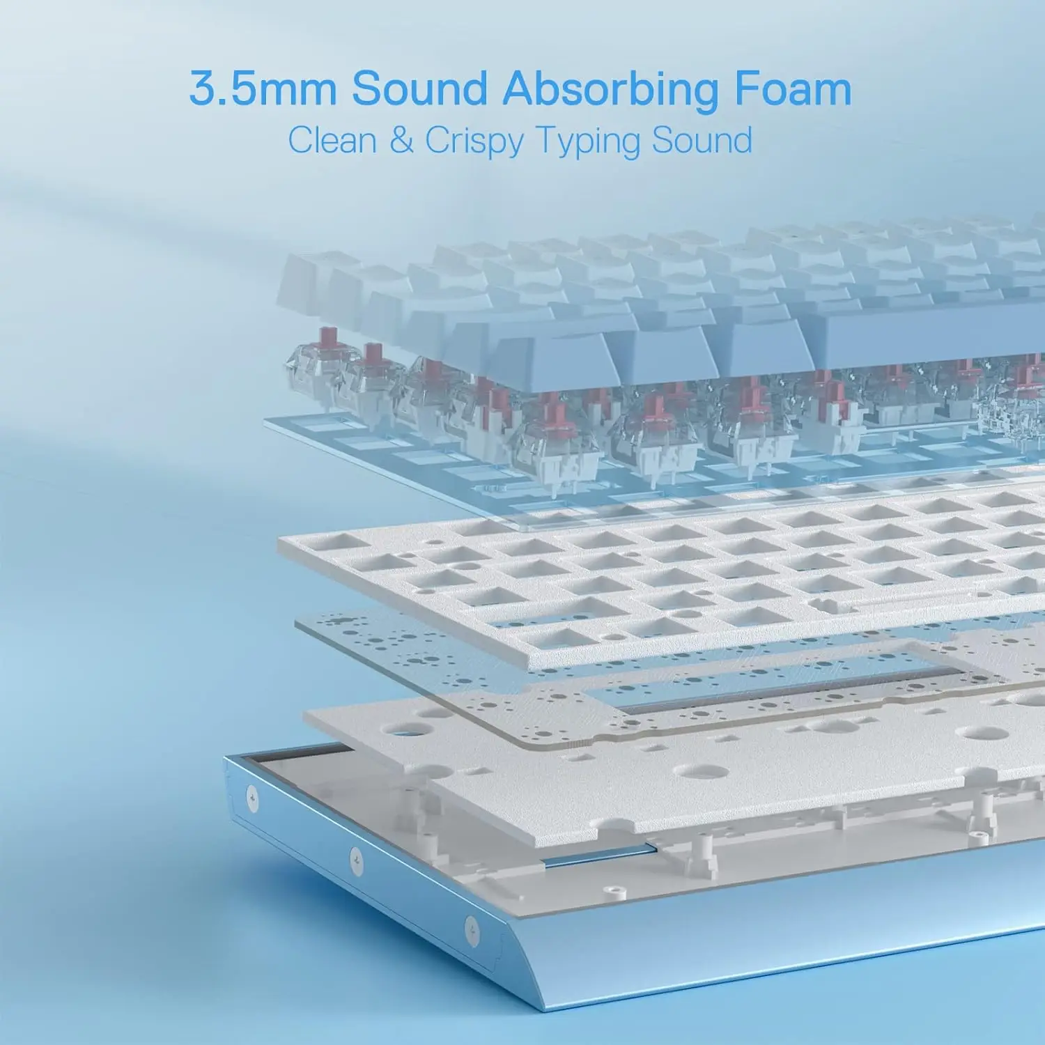 Redragon K654 RGB Gaming 104 teclas Teclado mecánico con cable intercambiable en caliente - imagen 5