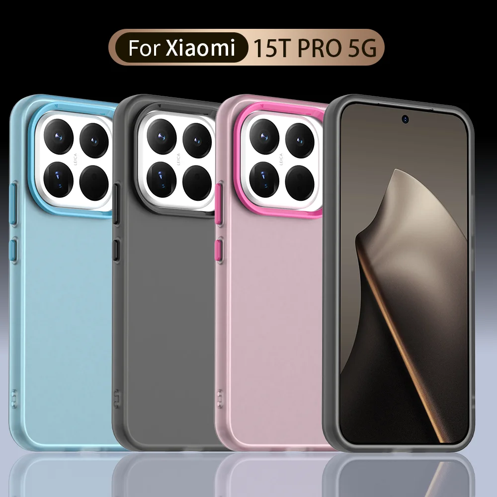 Para Xiaomi 15T Pro Funda Xiaomi 15T Pro Funda Coque mate translúcido PC Color caramelo teléfono Bumpe Xiaomi Mi 15T Pro