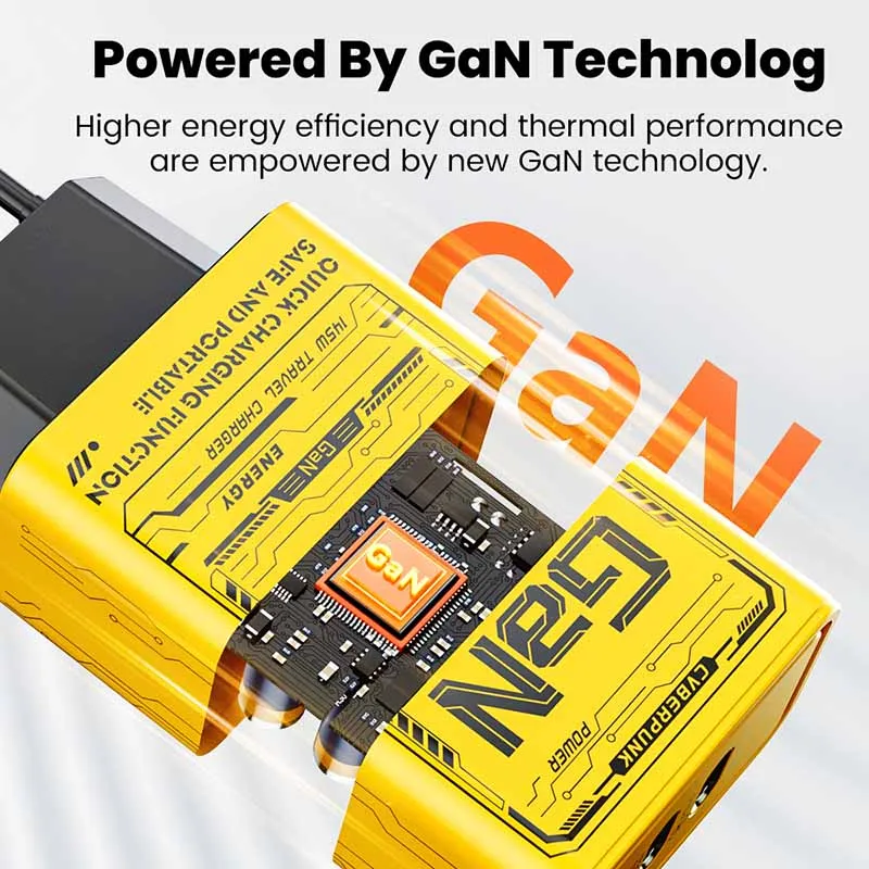 Cargador de carga rápida USB C de 3 puertos, cargadores PD USB GaN de 145W para iPhone 15 Pro QC 3,0, adaptador de cargador para Samsung, Xiaomi y Huawei - imagen 3