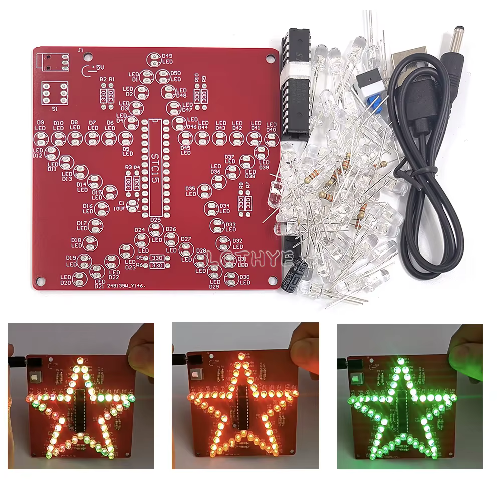 Kit de electrónica educativo LED con altavoz para soldadura escolar