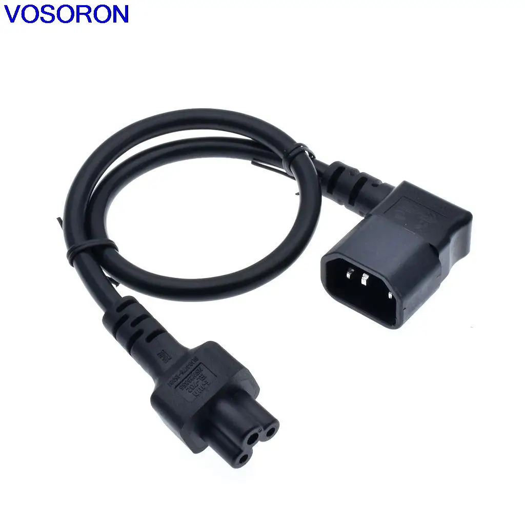 IEC320 C5 a C14 Cable de alimentación de extensión de ángulo de 90 grados macho a hembra UPS PDU interfaz de chasis Cable de alimentación del servidor
