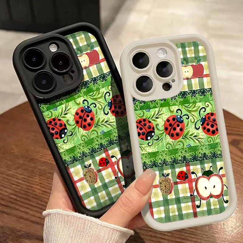 Para Xiaomi Poco M6 Pro 4G funda con diseño de flores de mariquita fundas de teléfono para Xiaomi Poco F7 F6 F5 X3 X7 X6 X5 Pro 5G funda de silicona - imagen 3
