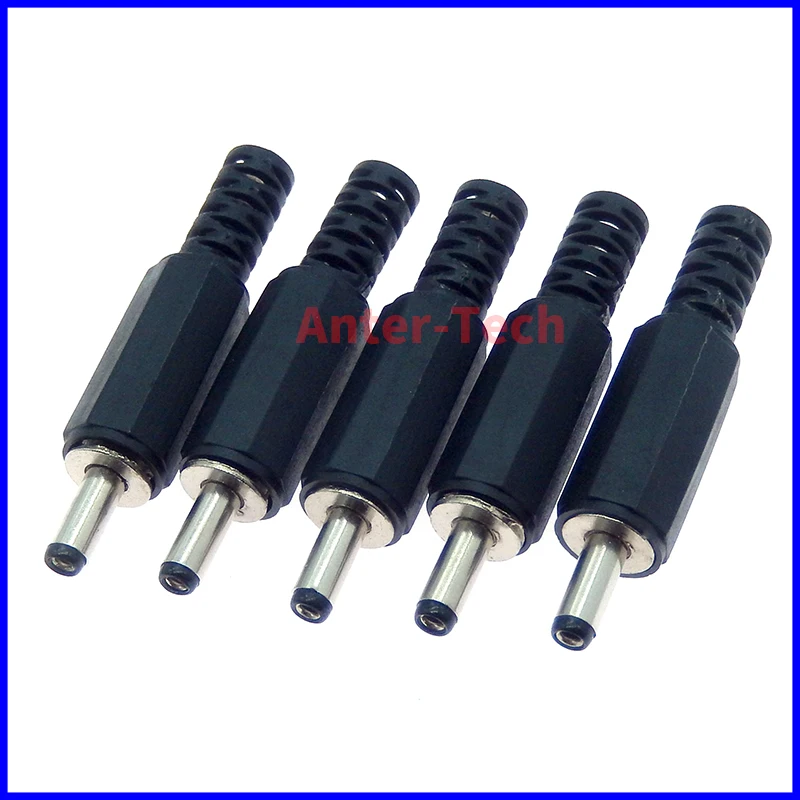 5 uds 1,35mm x 3,5mm 3,5X1,1 MM conector macho CC enchufe adaptador conector plástico para ordenador portátil