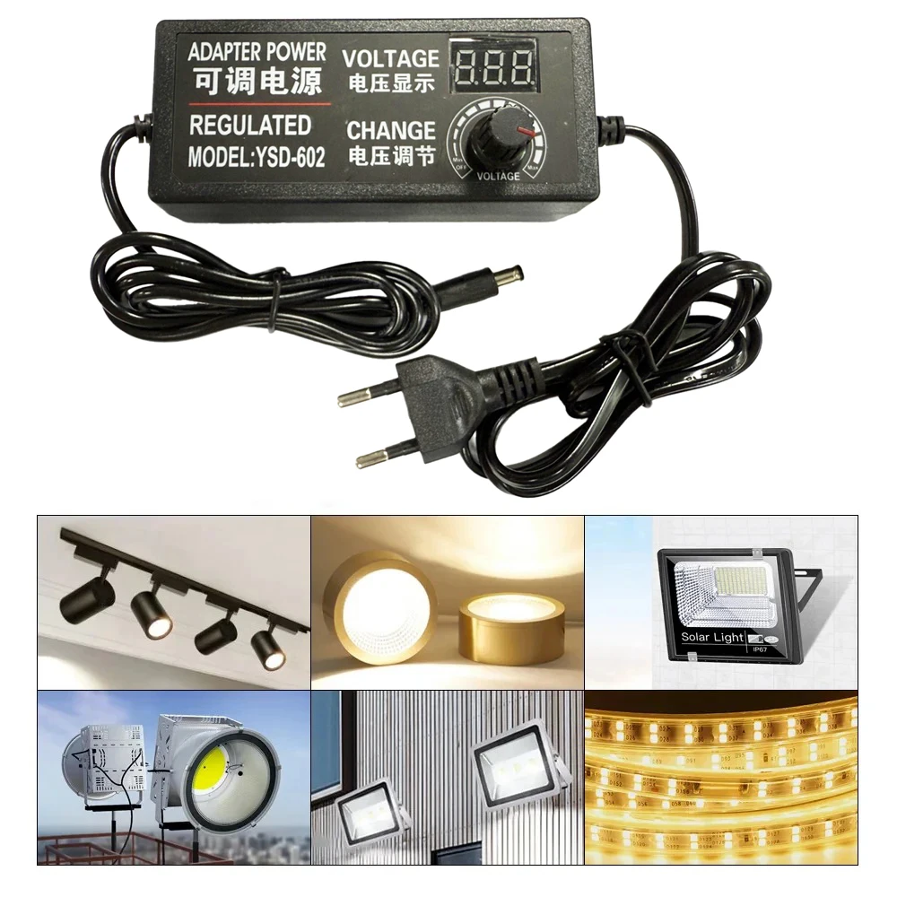 Fuente de alimentación ajustable CC de 220V a 3V-24V 3A con adaptador Universal de pantalla con adaptador de 8 enchufes 34 transformador de iluminación LED - imagen 5