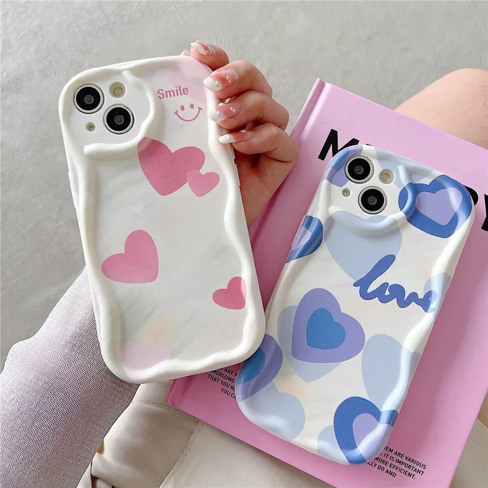 Funda de teléfono de dibujos animados con borde ondulado color crema de lujo para Xiaomi Redmi Note 14 Pro Plus 4G 5G 14C Mi 14T Pro funda de silicona suave a prueba de golpes - imagen 3