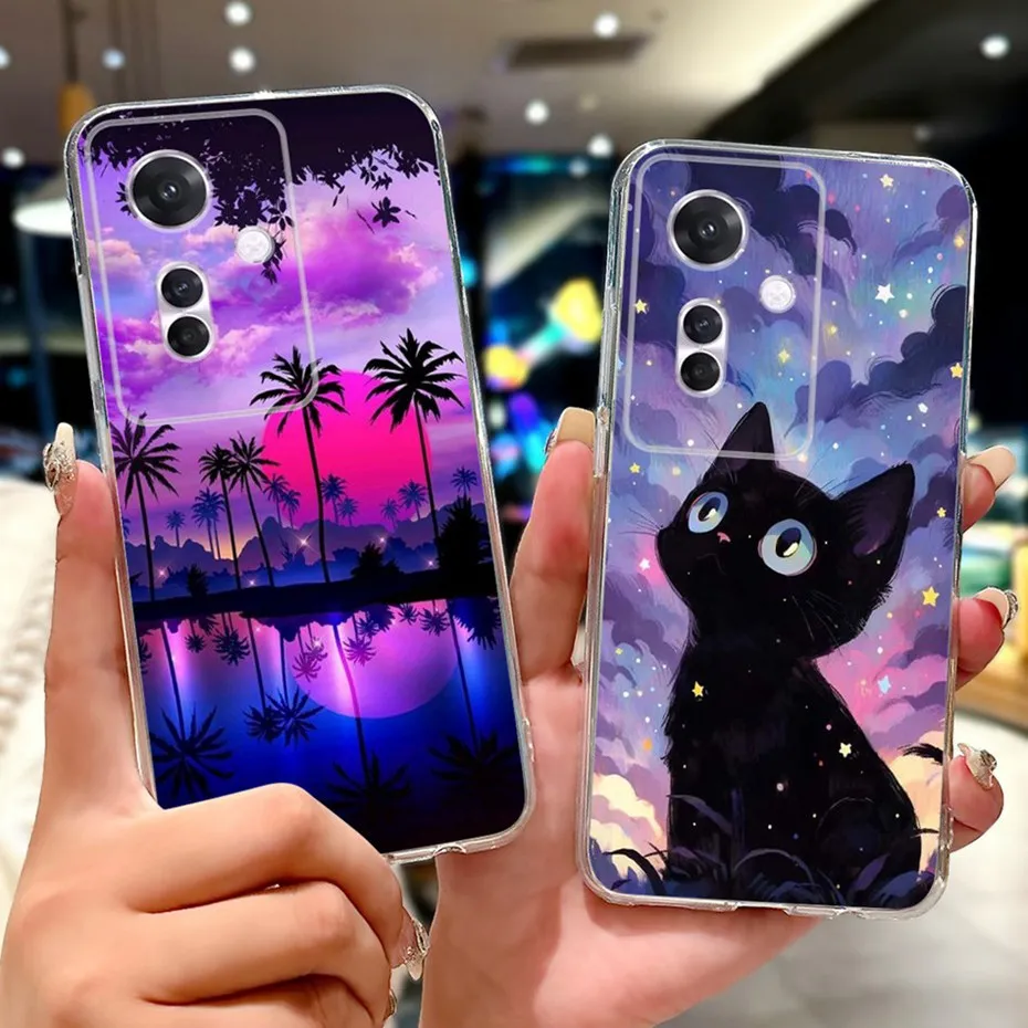 Nuevo diseño de funda de teléfono para OPPO Reno11 F 5G, funda trasera delgada de TPU transparente para Oppo Reno 11F CPH2603, fundas de silicona suave - imagen 2