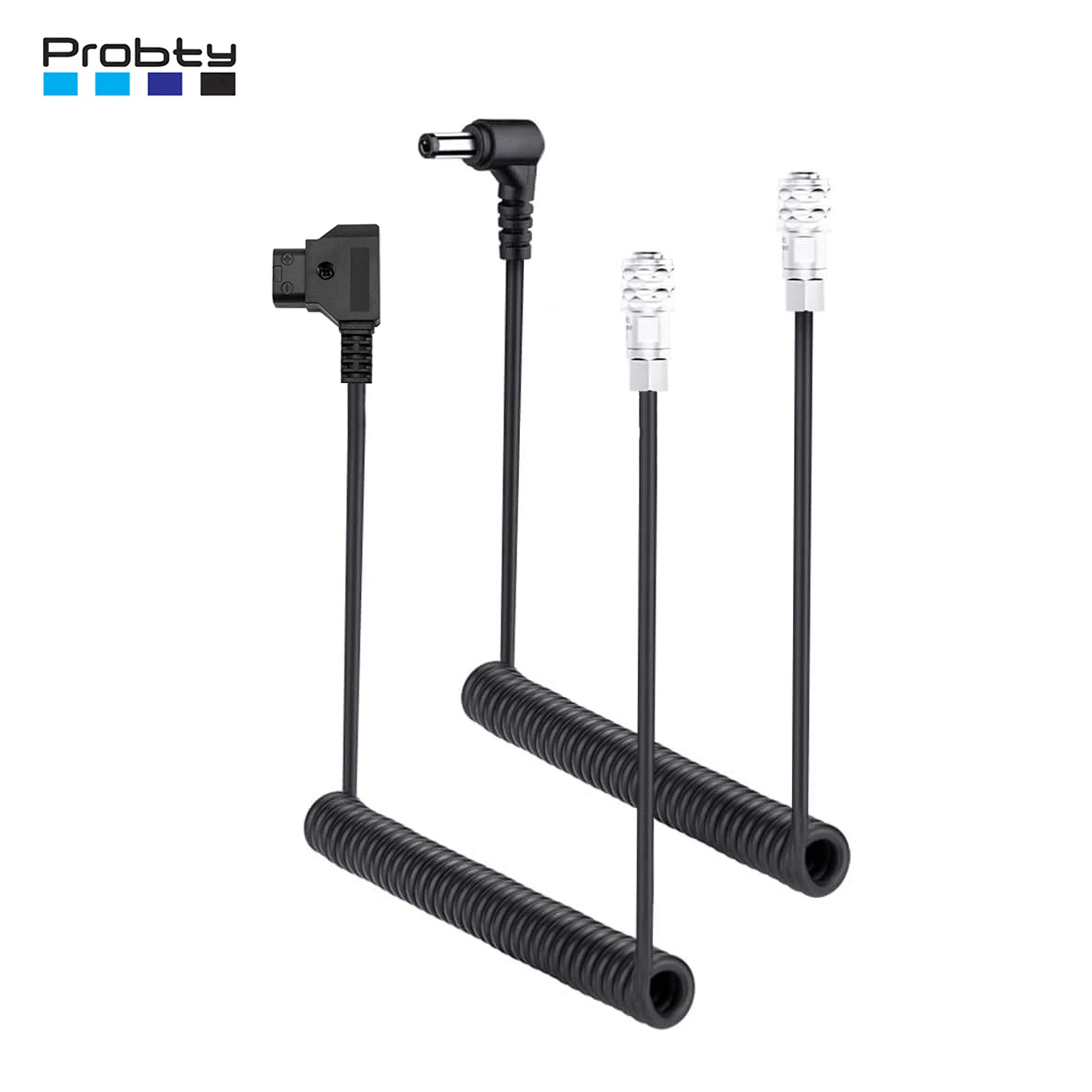Cable de alimentación Probty DC5525/ D-Tap a BMPCC de 2 pines con compatible con cámara de bolsillo Blackmagic 4K/6K y batería con montaje en V