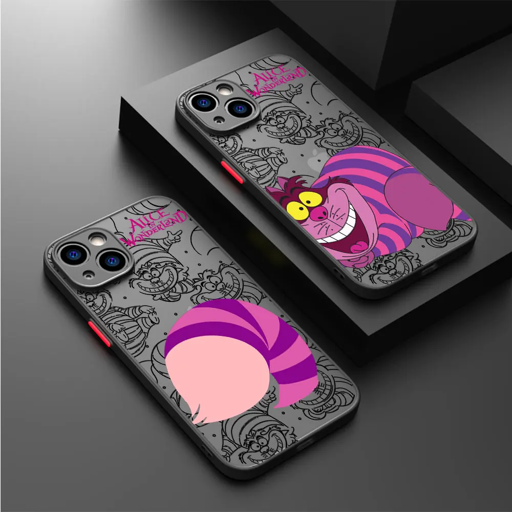 Funda de teléfono Disney Alicia en el país de las Maravillas para Apple iPhone 15 16 Pro XS Max 13 14 Plus XR SE 7 8 12 11 Pro plus mate