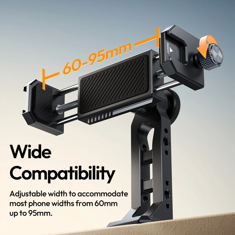 Soporte para teléfono Ulanzi MA53 Arca Swiss con cabeza de bola 360 ° Soporte de teléfono de metal con rotación para fotografía, transmisión en vivo, grabación de Vlog