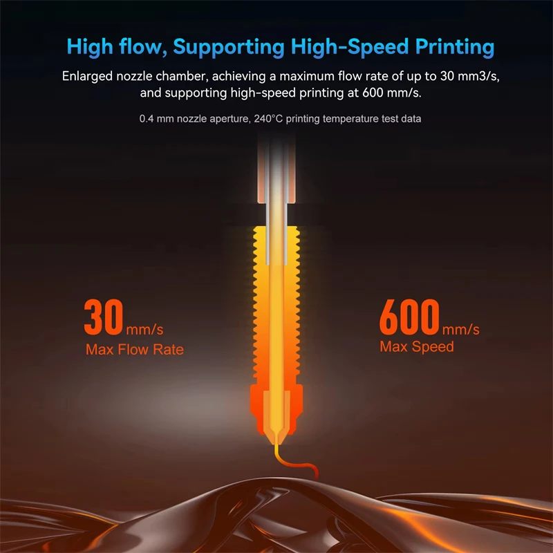 Piezas de impresora 3D para Creality K1C K1 Max Hotend Kit de bloque calefactor cerámico de intercambio rápido boquilla de 0,4 0,6 0,8mm impresión de alto flujo - imagen 3