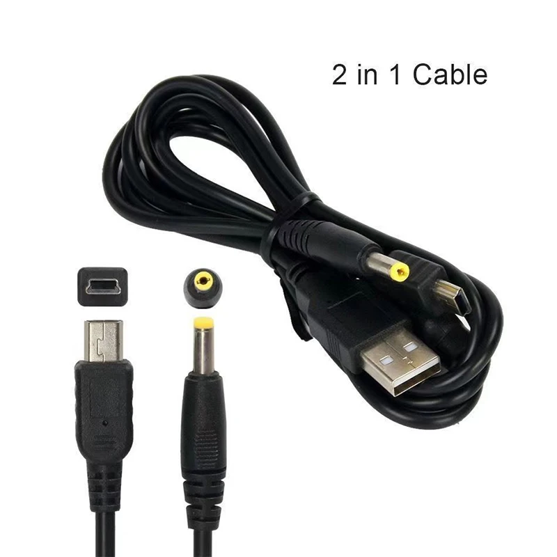 Cargador USB 2 en 1 para consola de juegos PSP 1000 2000 3000 3001 3004, Cable de datos USB + Cable cargador, accesorio para juegos, 1 unidad ﻿ - imagen 5