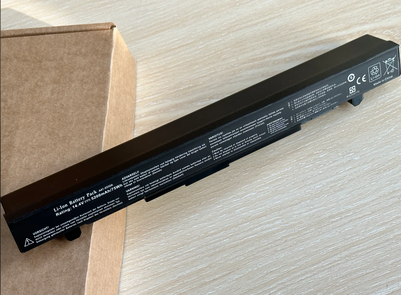 Batería de 8 celdas y 4400mAh A41-X550A para Asus R510C X550C X550L X550J R510L X550CA X552E X550V X550D R510 X550VX F550C K550L F550V P - imagen 3