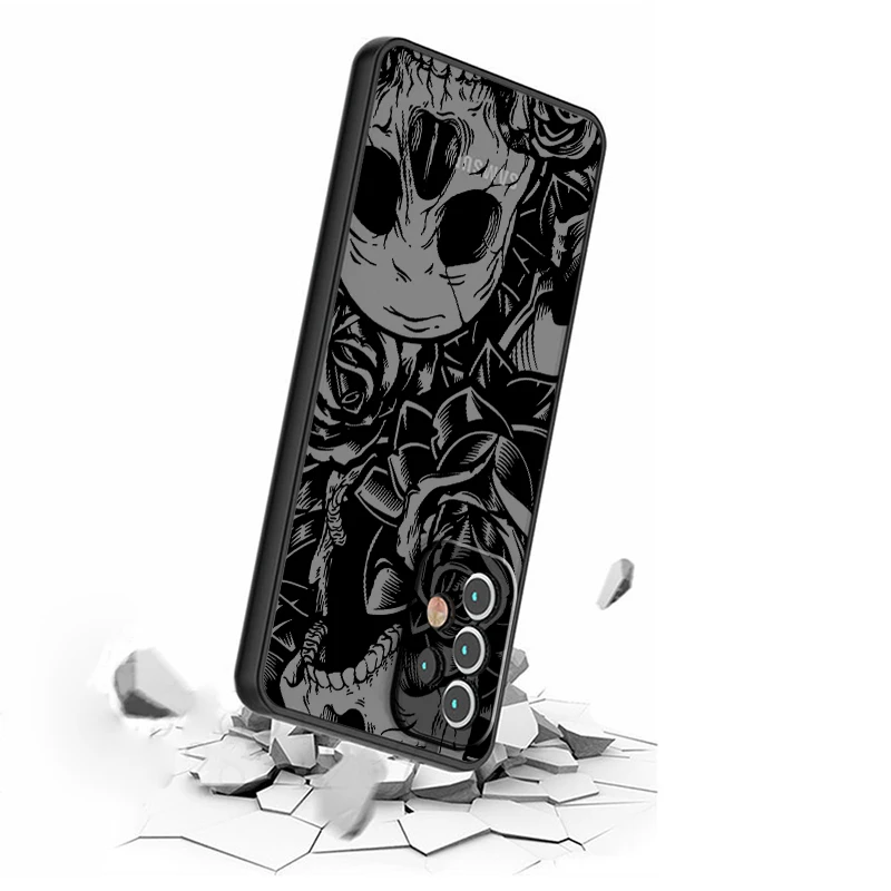 S-Skull Cool Art esmerilado translúcido para Samsung Note 20 A35 A03 A54 A31 A22 A34 A14 A24 A04 A55 5G funda de teléfono suave - imagen 4