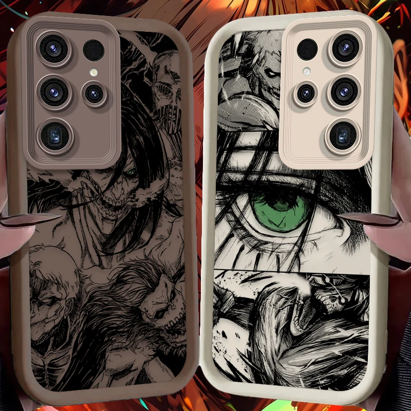 Funda de Anime Attack on Titan para Samsung Galaxy S24 S23 S25 Ultra S22 S21 Plus FE A56 A36 A26 A16 A06 A15 A25 A35 A55 5G - imagen 2