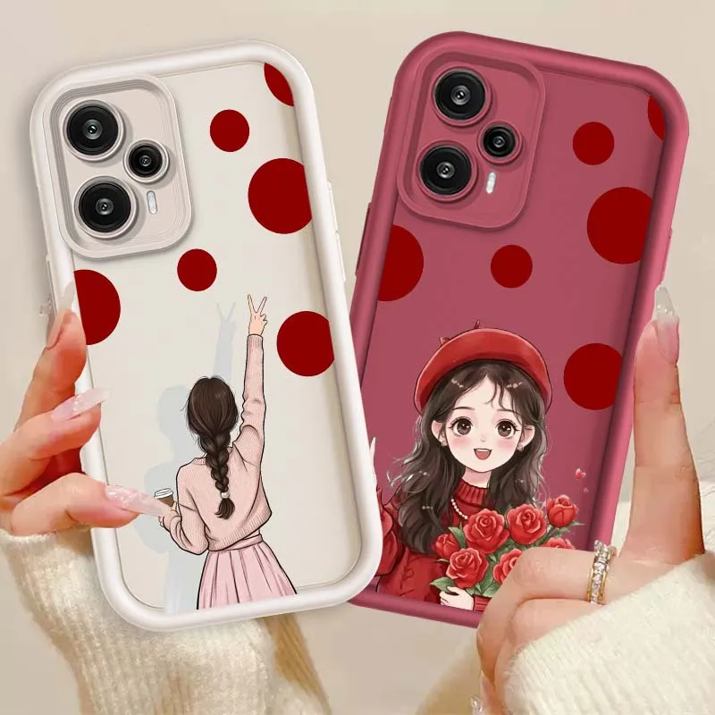 Como las chicas lindas para Xiaomi Poco X3 X4 X5 X6 X7 C65 C75 M4 M5 M5S F6 F4 F5 Pro GT NFC Eye Ladder funda de teléfono