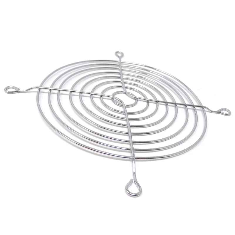 Protector de dedo de Metal para parrilla de ventilador de refrigeración plateada de 5 uds para ventiladores de caja de 120mm 90mm 80mm
