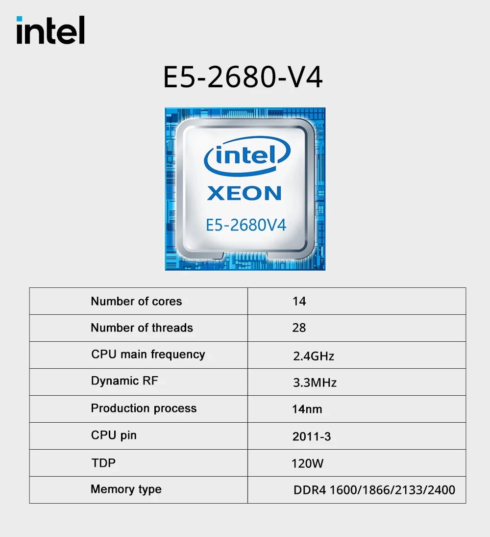 MOUGOL X99 Kit de placa base para juegos con Intel Xeon E5 2680 V4 y DDR4 8Gx2 2133MHz Dual Channel ECC RAM M.2 NVME para PC de escritorio - imagen 3