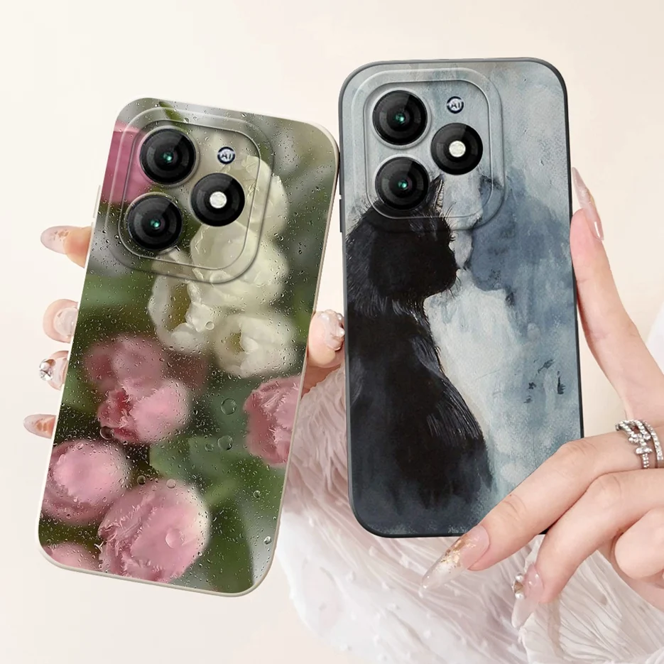 Para Itel A70 funda A665L única cubierta pintada de caramelo funda de teléfono de silicona suave para Itel A60 A60s A662LM ItelA60 ItelA70 Fundas bolsas - imagen 3