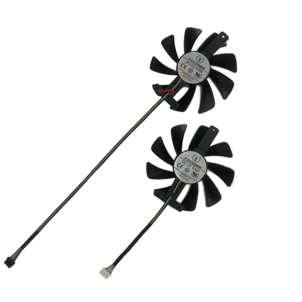 2Pcs/Set CF9015H12S FY09015M12LPGPU Enfriador de ventilador,Ventilador de tarjeta gráfica,Para ZOTAC GeForce RTX 2080 Ti 11GB Twin Fan,para ZOTAC GeForce RTX 2080 8GB Twin Fan,para ZOTAC GeForce RTX 2070 Super Twin Fan - imagen 5