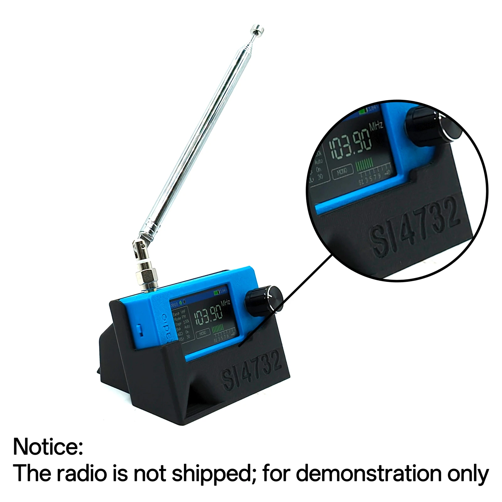 Para ATS MINI SI4732 DSP funda receptora de Radio con ranura de guía de sonido integrada estante de Radio a prueba de golpes estuche de almacenamiento de Radio con impresión 3D - imagen 4