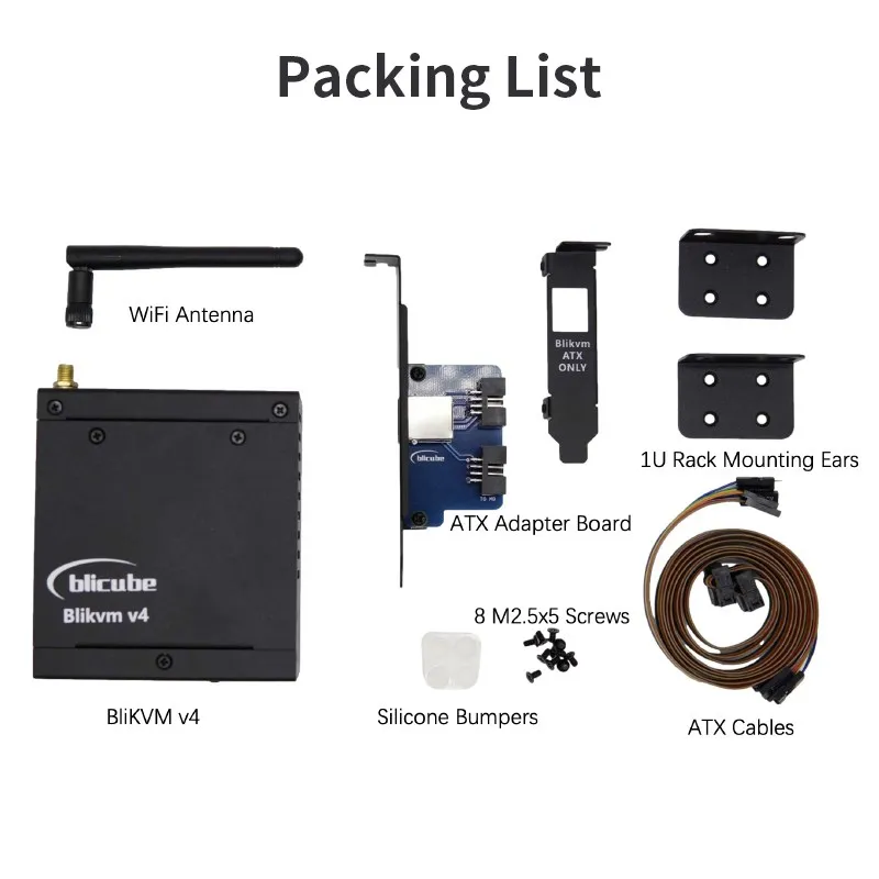 BliKVM-dispositivo V4 Allwinner H616 Soc KVM sobre IP, dispositivo PoE HDMI, comaptible, bucle de vídeo a través de PiKVM, soporte PoE y DC WiFi, varios idiomas - imagen 4
